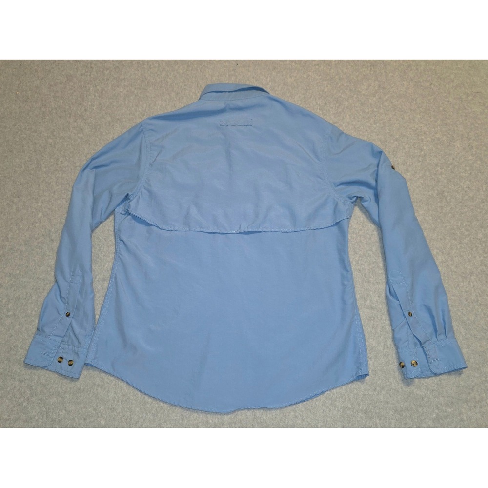 LL Bean Womens Fishing Shirt Long Sleeve Button Up Blue Size M Outdoor - Picture 2 of 9